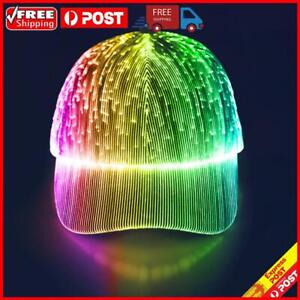 Fiber Optic Light Up Caps with 7 Colors Couples Flashing Caps for Evening Party