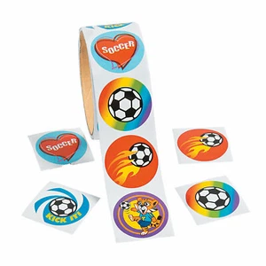 Fun Express Soccer Sticker Roll - 100 Pc. - Picture 1 of 1