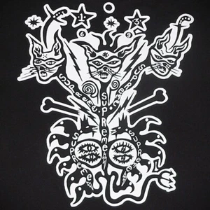 SUPREME LANGARM T-SHIRT ~ Gr. L / LARGE ~ CLAYTON PATTERSON CAT DESIGN (gut) - Bild 1 von 18