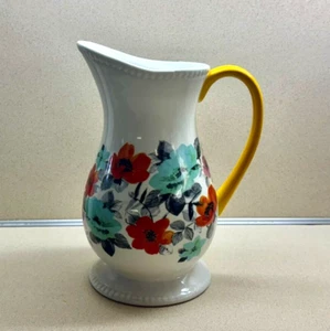 Brocca/vaso da portata Pioneer donna alta in gres floreale - 2 qt. Capacità - Foto 1 di 10