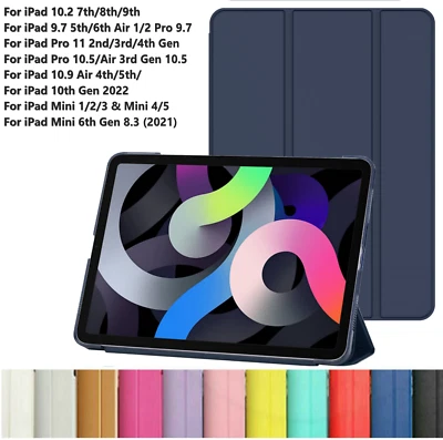 Smart Case for  iPad 6-10th Gen Air 1/2/3/4/5 Pro 11/10.5/9.7 Mini 1/2/3/4/5/6 - Image 1 of 4