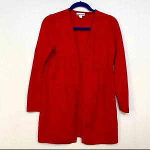 Charter Club Cardigan Red Cherry Open Front Long Sleeve Sweater Women’s Size XXL - Picture 1 of 11