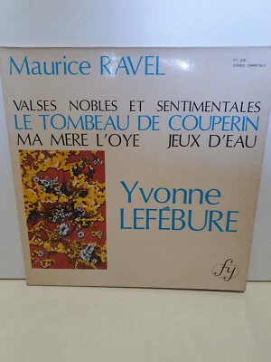 RARE LP 33T RECITAL YVONNE LEFEBURE MAURICE RAVEL FRENCH 70'S PRESS NM - Photo 1/4
