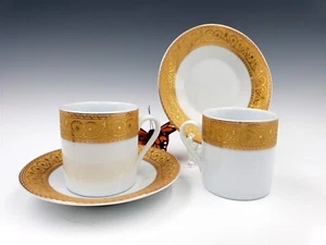 Taza y platillo espresso de porcelana italiana fina GNA - Juego de 2 Demitasse - Imagen 1 de 17