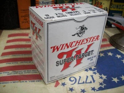 WINCHESTER SUPER TARGET LOAD shot shell shotgun empty BOX 12 ga 8 SHOT GAME - Image 1 of 4