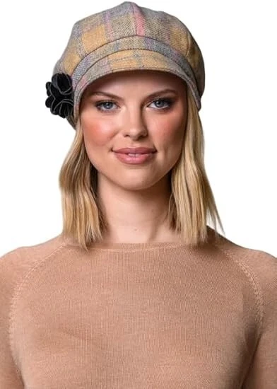 Mucros Weavers Newsboy Hat Women's Irish 100% Wool Tweed Hat Made in Ireland - Image 1 of 1