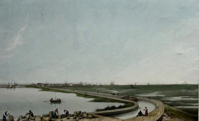 PORT LA NOUVELLE Gravure AQUATINTE Ambroise Louis GARNERAY XIX° - Photo 1/2