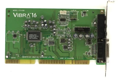 ISA sound card - Creative Vibra16 - Vibra 16C - CT4180 - TESTED - Image 1 of 2