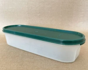 Tupperware Modular Mates 3 1/2 Cup Super Oval # 1 Container Hunter Green Seal - Picture 1 of 6