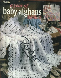 USED A YEAR OF BABY AFGHANS BOOK 2 NURSERY LEISURE ARTS CROCHET PATTERN BOOK - Picture 1 of 14