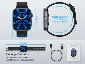 Smart Watch Model GTX12 Veryfit 1.99" Color Display NIB - Photo 1 sur 5