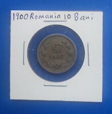 1900 Romania Copper Nickel 10 Bani 