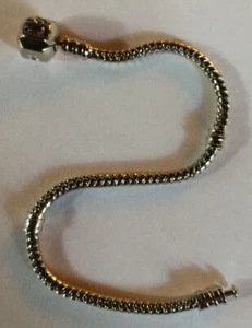 Hobbyauflösung Armband nach Pandora Art für Modulperlen ~17cm silberfarben #651A - Bild 1 von 6