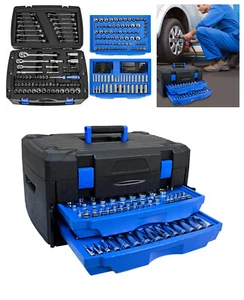266 PCS Mechanics Tool Set Wrench Socket Kit for Automotive Home DIY with Box - Picture 1 of 13