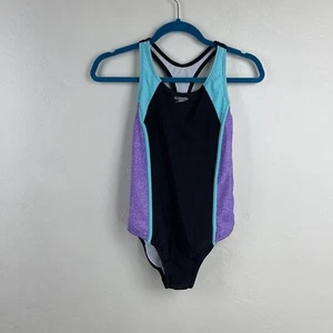 Girl’s Speedo One Piece Bathing Suit Size XL Racerback UPF 50+ - Picture 1 of 11