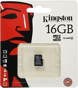 Kingston microSDHC SDC4/16GBSP Class 4 Flash Card Single