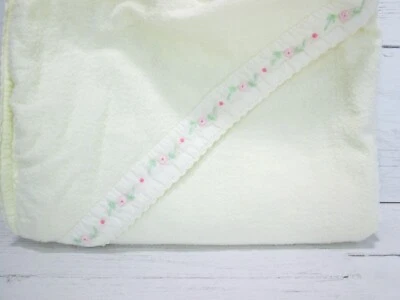 Dapper Do оригинальное фланелевое детское одеяло полотенце капюшон желтый цветок винтажный - Изображение 1 из 4