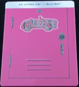 Grease 40th Anniversary  BLU RAY 4K UHD STEELBOOK SEALED w/ STICKER SHEET