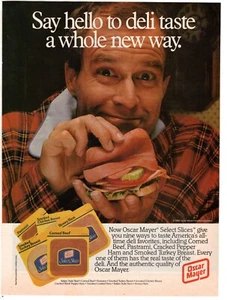 1986 Oscar Mayer Print Ad Select Slices Corned Beef Pastrami Ham Turkey 8.5"x11" - Picture 1 of 1
