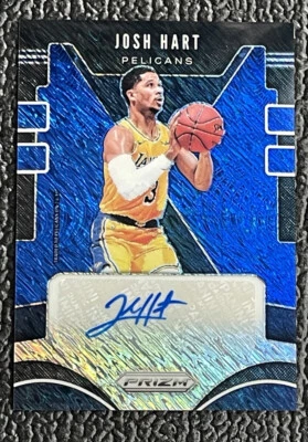 🔥JOSH HART 2019 PRIZM SIGNATURES 1ST OFF THE LINE BLUE SHIMMER AUTO!🔥KNICKS! - Image 1 of 2
