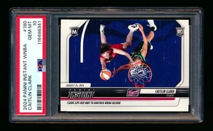 2024 PANINI INSTANT WNBA #180 CAITLIN CLARK RC SETS RECORD FEVER ROOKIE PSA 10! - Picture 1 of 2