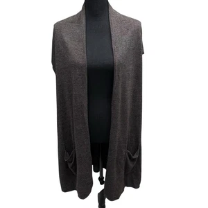 Hampshire Studio Women ‘s Size 3X Sleeveless Open Front Cardigan Duster Sweater - Picture 1 of 9