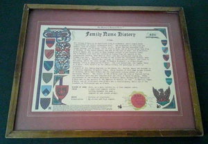 The O'Hara irischer Familienname und Geschichte signiert, mattiert, gerahmt 12x14,5 (1991) - Bild 1 von 3