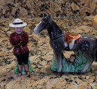 RCMP Mountie & Horse Collectible Porcelain Salt & Pepper Shakers Set