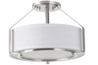 Progress Lighting P3604-09 Relación 3 Luces Montaje Semi-Al ras Níquel Cepillado NUEVO Foto 1 de 4