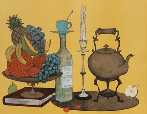 Denis-Paul NOYER: Stillleben mit Früchten, Original LITHOGRAPHIE, EA - Bild 1 von 17