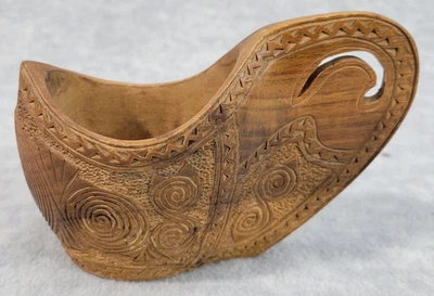 Antique Yugoslavia Hand Carved Wood Folk Art Ceremonial Wedding Cup - Image 1 of 4