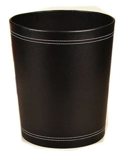 Floor Stand Leather Waste bin Paper Board 12 Liters Garbage Basket case for H... - Picture 1 of 7