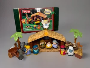 Vtg Fisher Price Little People Lights & Sounds CHRISTMAS STORY Nativity COMPLETE - Picture 1 of 11