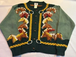 Cárdigan Suéter De Colección Millers Tejido Botón Mujer Talla M Caballo Western - Imagen 1 de 7