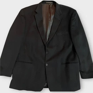 Haspel Black 100% Cashmere Blazer Jacket Mens Size 48L Premium Tailored Luxury - Picture 1 of 7