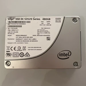 Intel DC S3520 480GB SSDSC2BB480G7 2.5 SATA3 6Gbp MLC NAND SSD ~41-100% recurso - Imagen 1 de 2