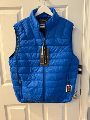 Hawke & Co. Sport Royal Blue Down Performance Packable Puffer Vest sz M NWT - Image 1 of 4