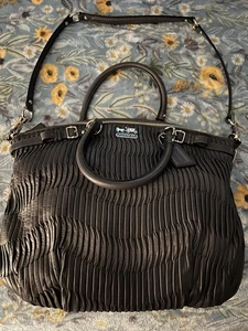 Coach Madison Midnight Deep Blue Gathered Leather Lindsey Satchel Schultertasche - Bild 1 von 9