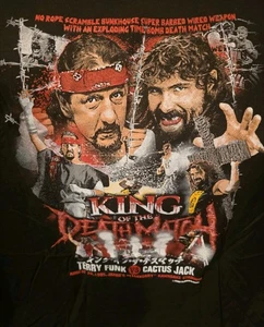 Terry Funk & Cactus Jack KING OF THE DEATH MATCH 30th Anniversary Shirt XXL PWC - Picture 1 of 3