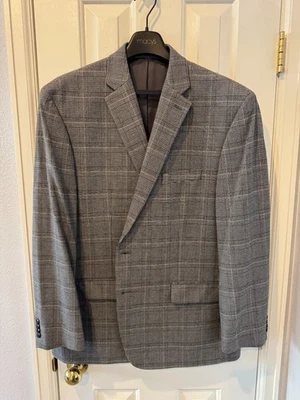 全新带标签 Lauren Ralph Lauren 运动外套 48R "Kent" 黑白格子纹理 2025 — 第 1/4 张图片