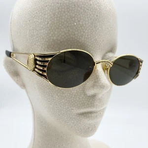 Gafas de sol vintage Fendi FS300 col 358 53-18-145 marco dorado ovalado hechas en Italia - Imagen 1 de 15