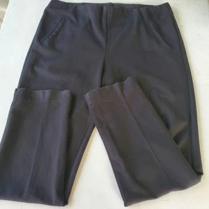 CHICO'S Pantaloni eleganti elasticizzati dimagranti gamba dritta neri W 36" L 30" taglia 2 (12R) - Foto 1 di 3