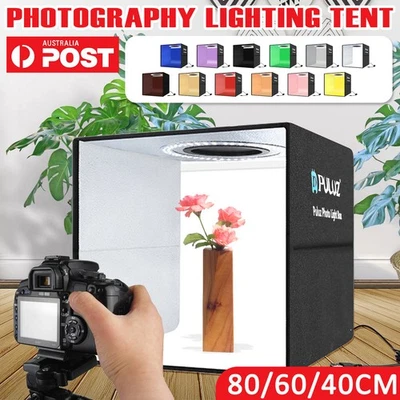 80/60/40CM Fotostudio Fotobox Set LED Lichtzelt Lichtbox Photobox Für Fotografie - Bild 1 von 4