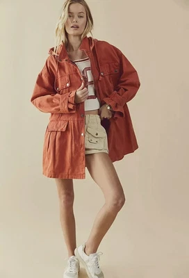 Free People мы бесплатный ноктюрн негабаритный парка с капюшоном куртки пряный бренди XL - Изображение 1 из 4