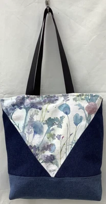 Shoulder Shopping bag Voyage ILINIZAS + Denim Padded base Handmade in Cheshire - Image 1 of 4