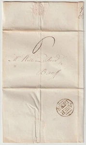1795 ABERDEEN CIRC PMK (NARROW N) ANEAS SMYTH TO WILLIAM REID BANFF BANKING E/L - Picture 1 of 2