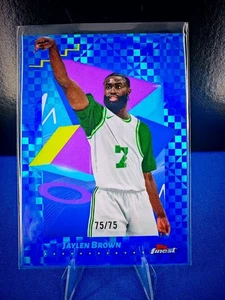 Jaylen Brown Topps Finest 2024/25 Blue X-Fractor 75/75 Boston Celtics SSP Last P - Bild 1 von 2