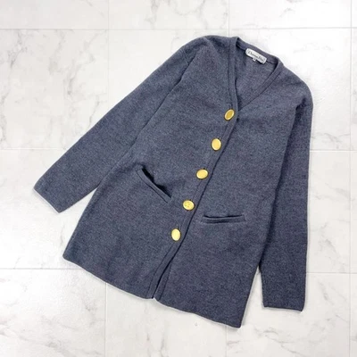 Cárdigan Christian Dior Excelente Estado Lana Gris Talla M 65cm Largo Foto 1 de 4