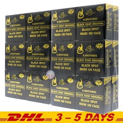 Jabón Negro K.Brothers Original Reduce Acné, Pecas, Opacidad - Paquete de 24g Foto 1 de 4
