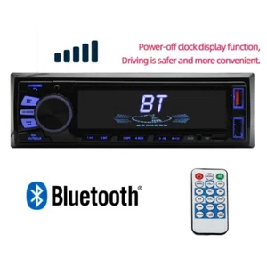 Lettore MP3 auto stereo Bluetooth singolo 1 din cruscotto FM dual-USB TF AUX - Foto 1 di 10